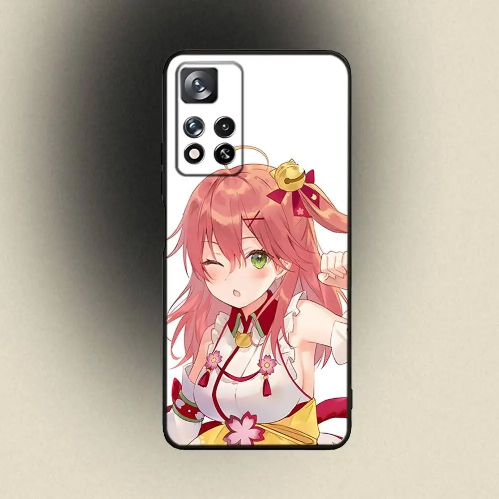 حافظة هاتف ساكورا ميكو هولوليف لهاتف سامسونج جالاكسي A 91,80,73,72,53,52,51,22,5G,Plus,J,Note غطاء أسود ناعم #6