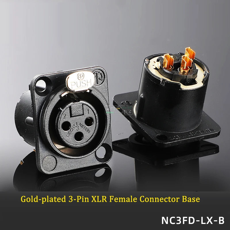 XLR Male Female Connector Audio Microphone Balanced Plug Gold Silver Tin Plated Straight Right Angle Chassis Mount