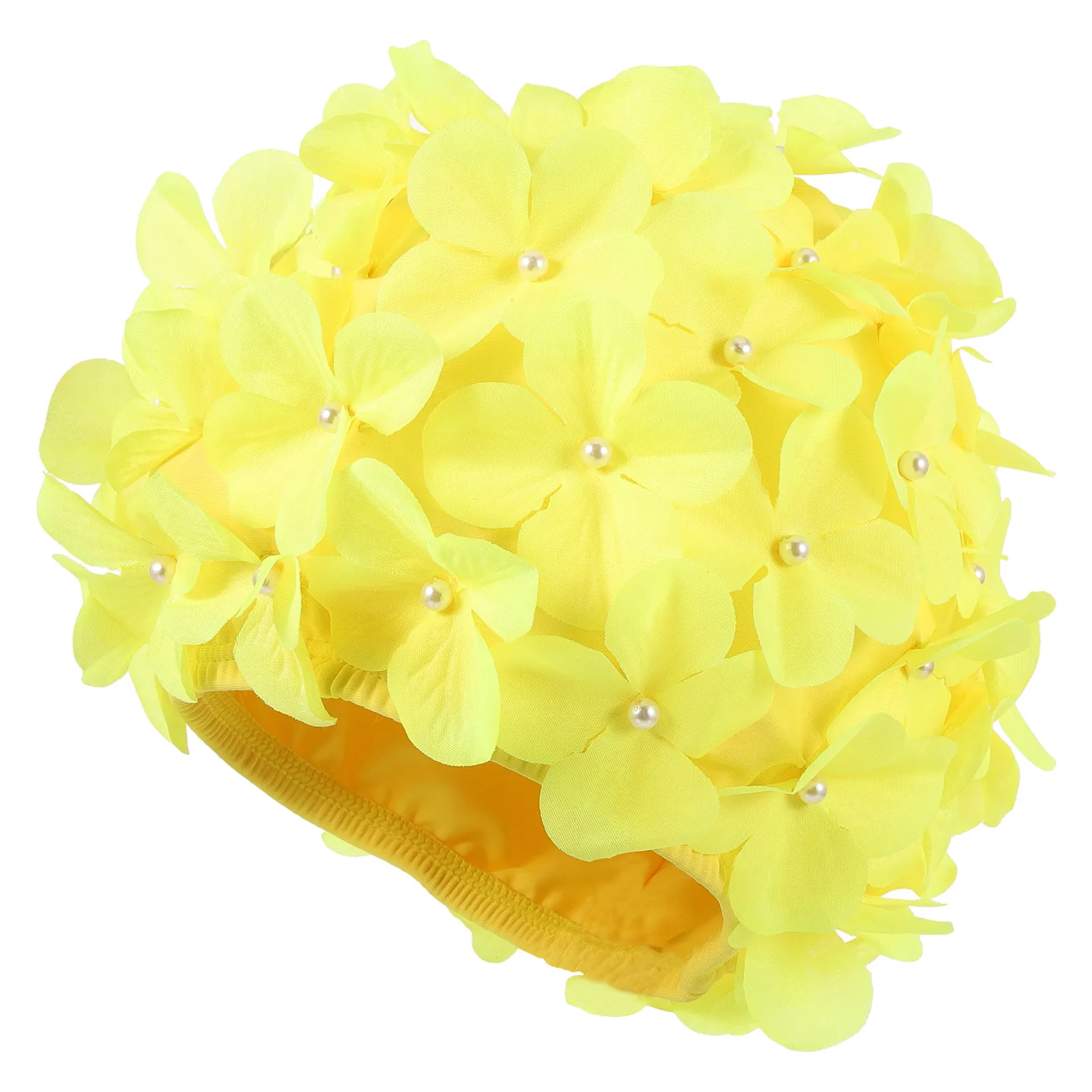 

Women Swimming Cap Flower Petal Elastic Hair Protection Swim Hat For Long Short Hair Bath Spa Pool Large Stretchy Durable Floral