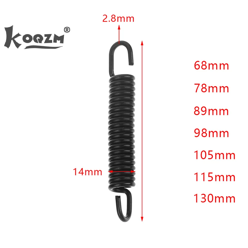 Car Windshield Rocker Pressure Wiper Arm Steel Tension Spring Wire Diameter 2.8mm Outer Diameter 14mm Length 68 78 89 115 130mm