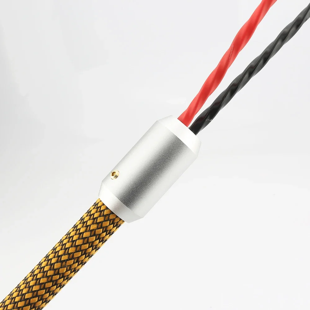 audiocrast Y1677  HIFI Audio Pants Y Splitter RCA Cable Speaker Cable Wire pant alluminium 16mm to 2*7mm boot