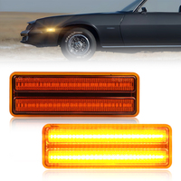 2PCS Front Bumper Side Marker Light Turn Signal Light Fender Light Reflector W/LED For 1978 1979 1980 1981 Chevrolet Camaro Z28