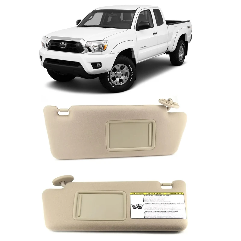 

Sun Visor For Toyota Tacoma 2005-2014 Beige Left Driver and Right Passenger Side OEM 74320-04181-B1 74310-04081-B0