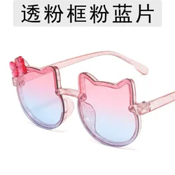 Hello Kitty Kids Sunglasses Girls UV Protection Cute Glasses Girls Silicone Polarized Sunglasses Summer Birthday Gifts