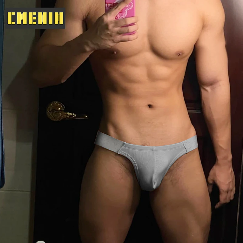 

CMENIN Cotton Breathable Men Panties Low-waist Men's Underwear Briefs Large Crotch Pouch Mens Underpants Sexy Gays Bikini Briefs