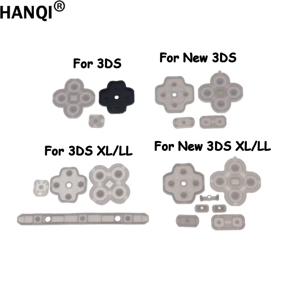 1 Satz Ersatz-Tasten aus leitfähigem Gummi-Silikon für 3DS & New 3DS & 3DS XL LL & New 3DS XL LL Konsole