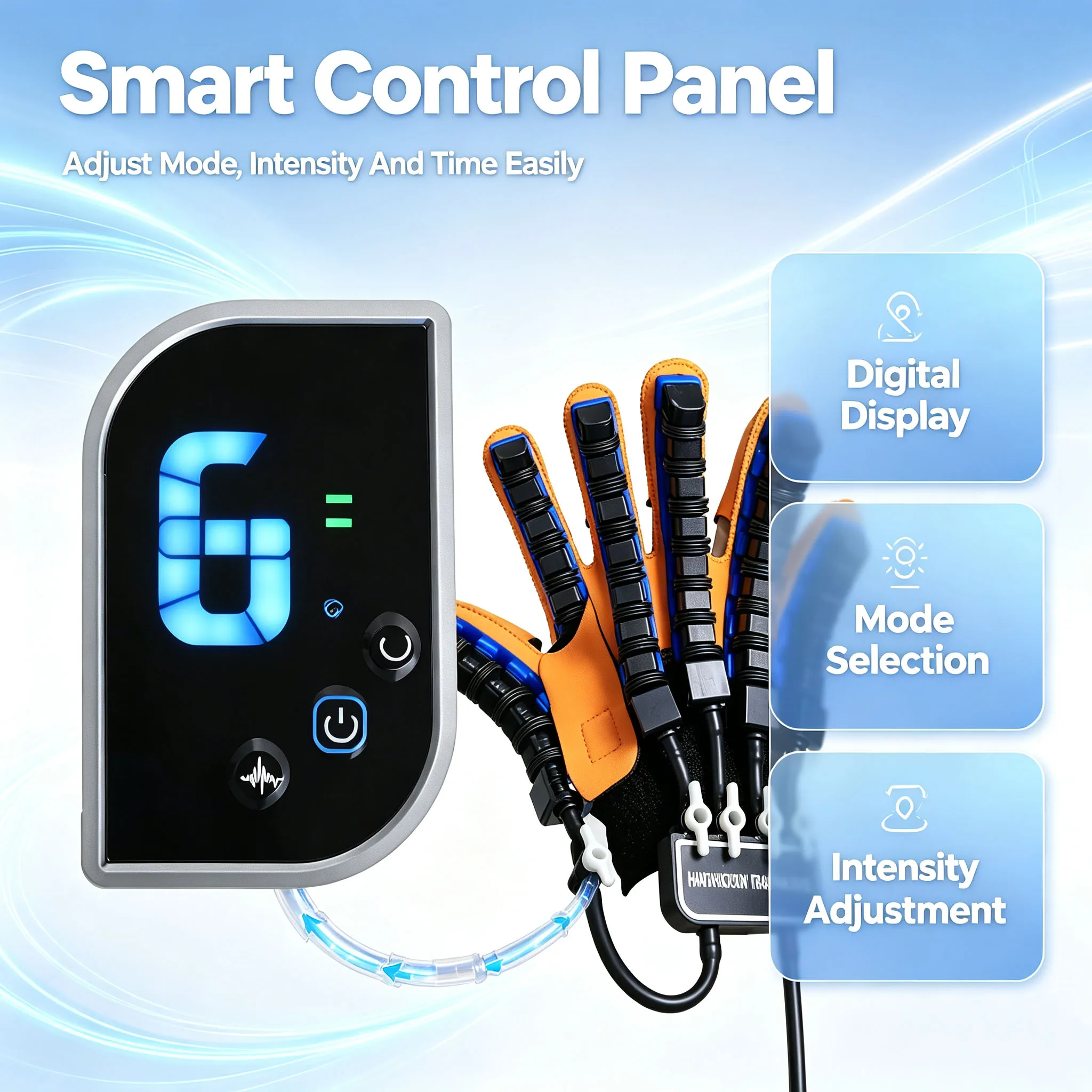 Portable Rehabilitation Robot Gloves Left Right Finger Exerciser Stroke Hemiplegia Cerebral Infarction Hand Function Therapy