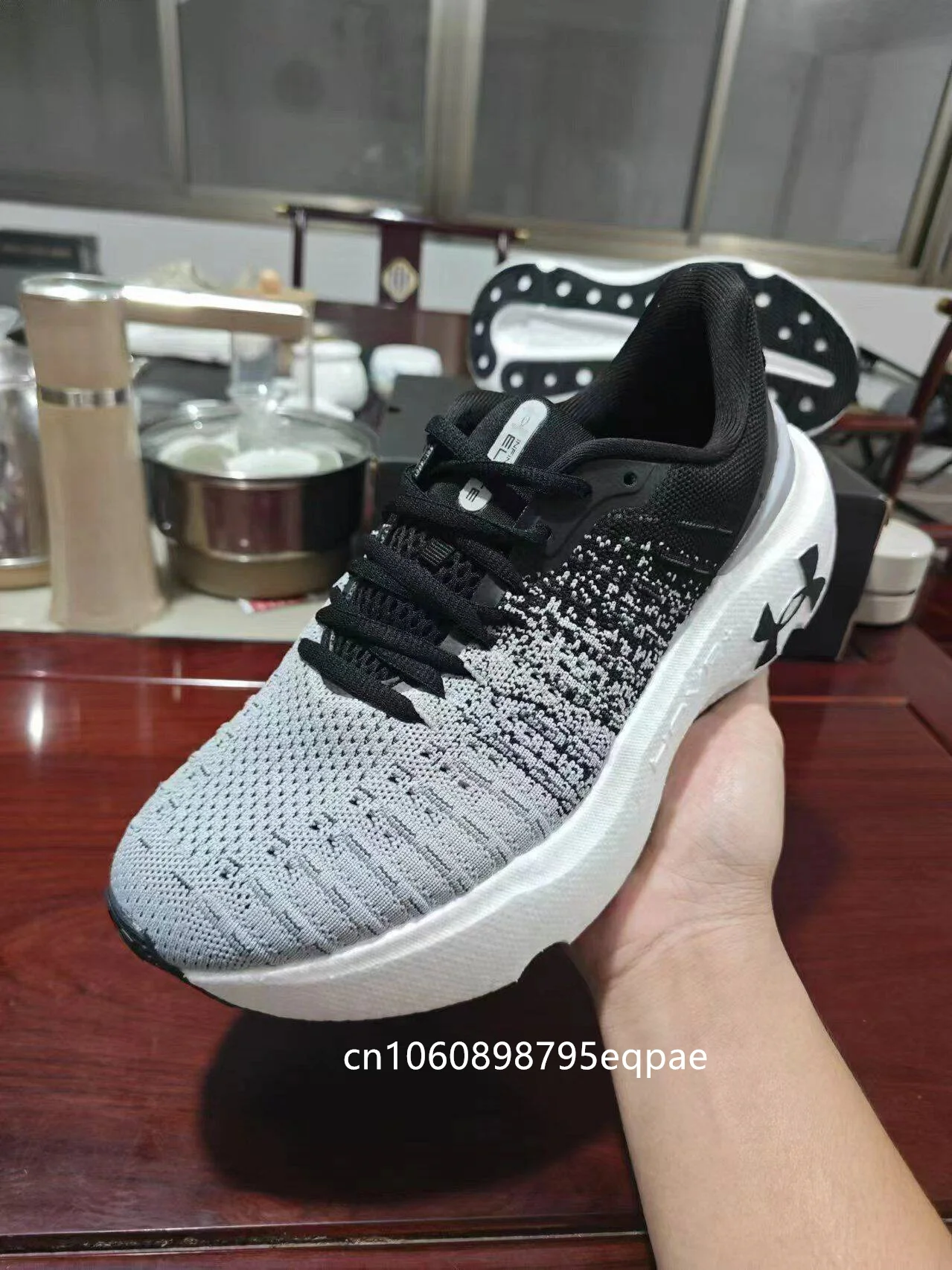 New UNDER ARMOUR Men HOVR Running Shoes UA Knitted Shoes Comfortable Light Soft Black Original Outdoor Sports Shoes Size40-45