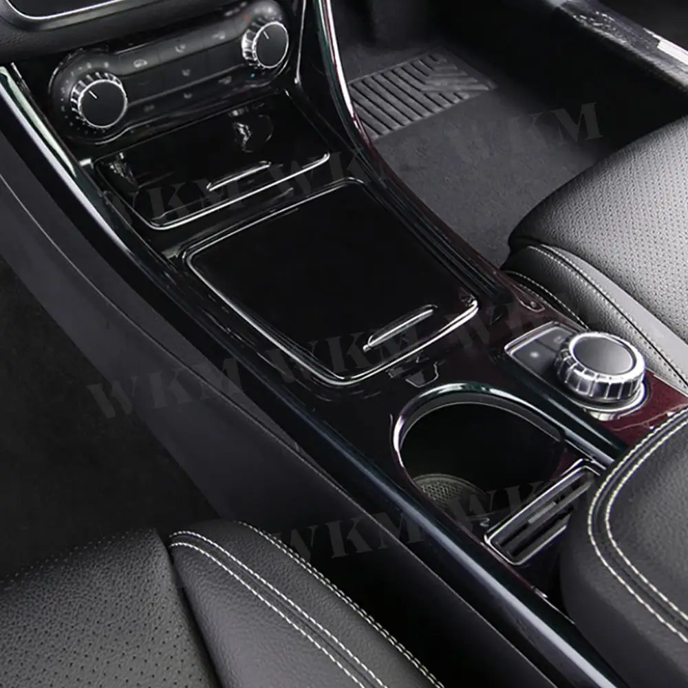 

For Benz CLA GLA Class 200 220 260 W117 X156 2015-2018 ABS Carbon Look Car Interior Center Console Gear Knob Lever Panel Shell