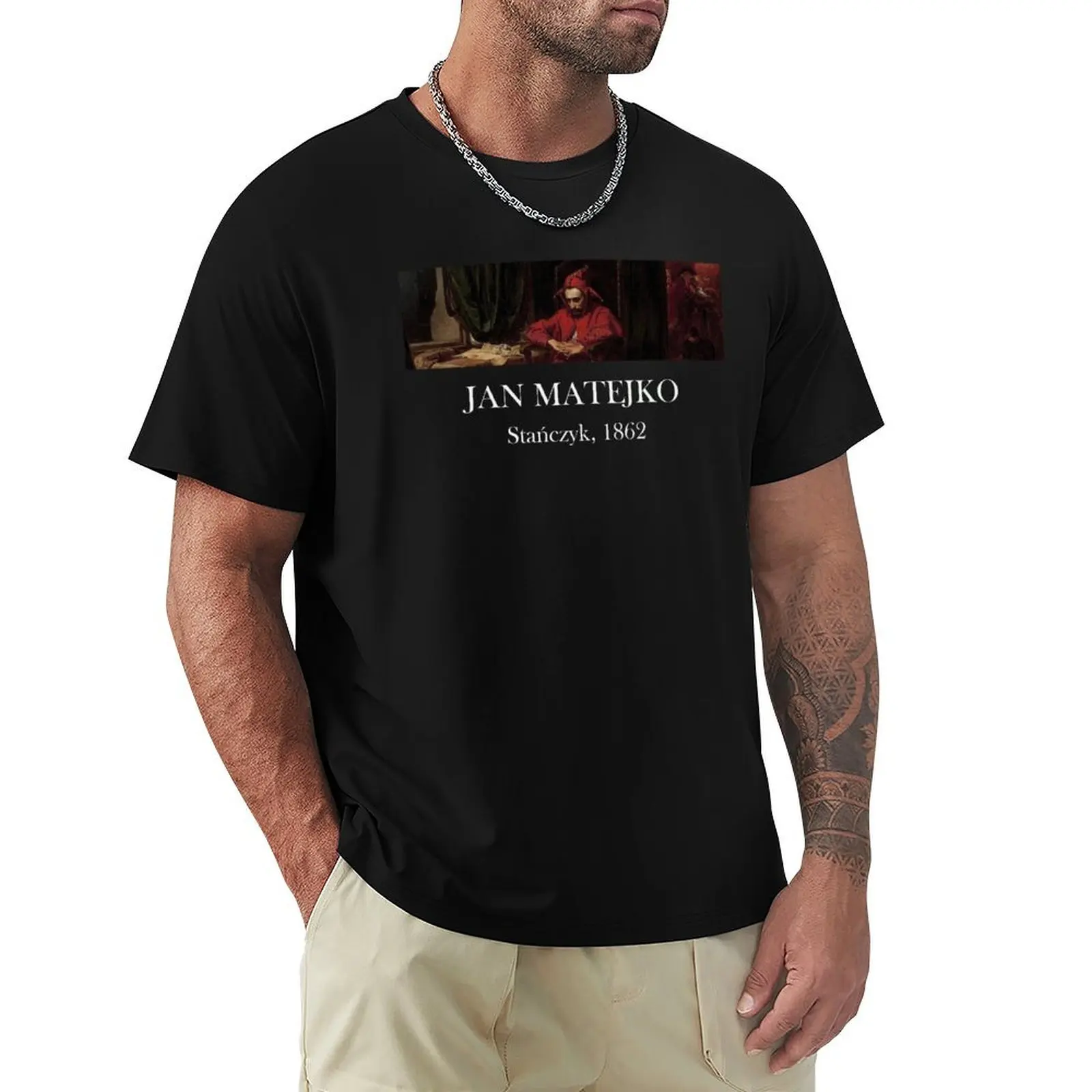 

Jan Matejko - Stanczyk T-Shirt sweat Man t-shirt vintage graphic tee men workout shirt