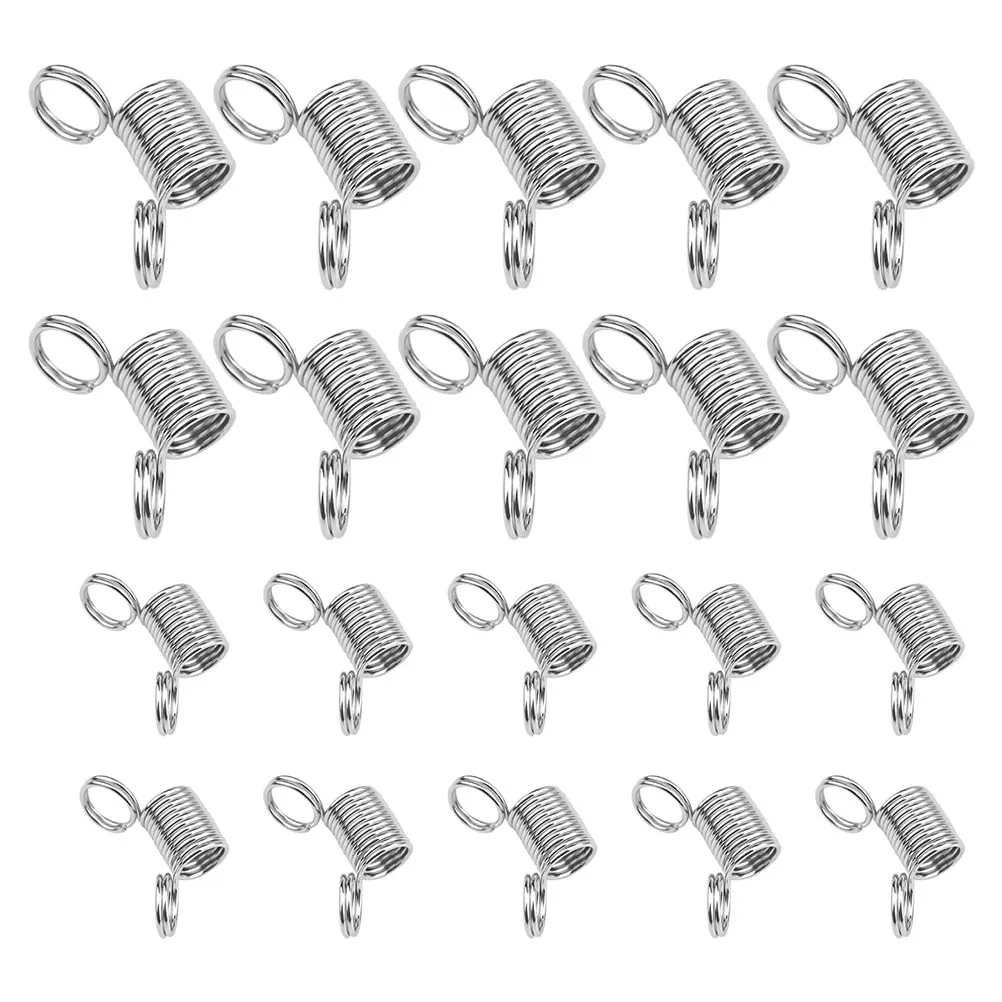 

20Pcs Jewelry Making Cord Ends Spring Clamp Bead Tensioner Elastic Bead Clamp Tool for Handmade Jewelry Supplies Bracelet