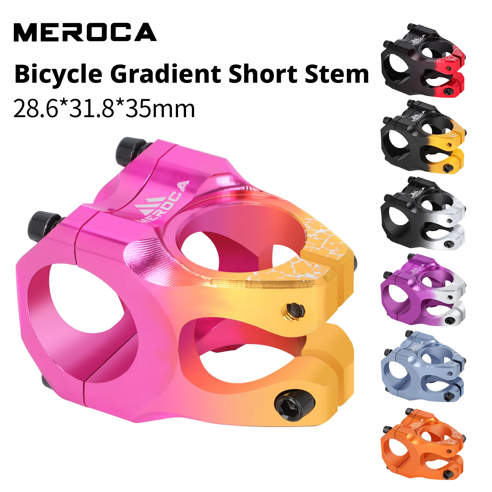 

MTB Power Stem Road Bike Mountain Bicycle Bridge Short Power 35mm Rod Handlebar Table Adjustable Stem Riser 31.8