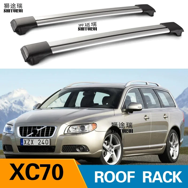 

2Pcs Roof bars For Volvo - XC70 II (136) [2007-today] Aluminum Alloy Side Bars Cross Rails Roof Rack Luggage