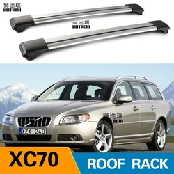 2Pcs Roof bars For Volvo - XC70 II (136) [2007-today] Aluminum Alloy Side Bars Cross Rails Roof Rack Luggage