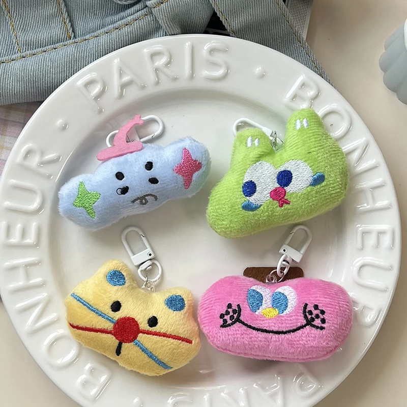 1 Pcs Cute Cartoon Pendant Plush Keychain Hanging Pendant Creative Key Ring Bags Pendant