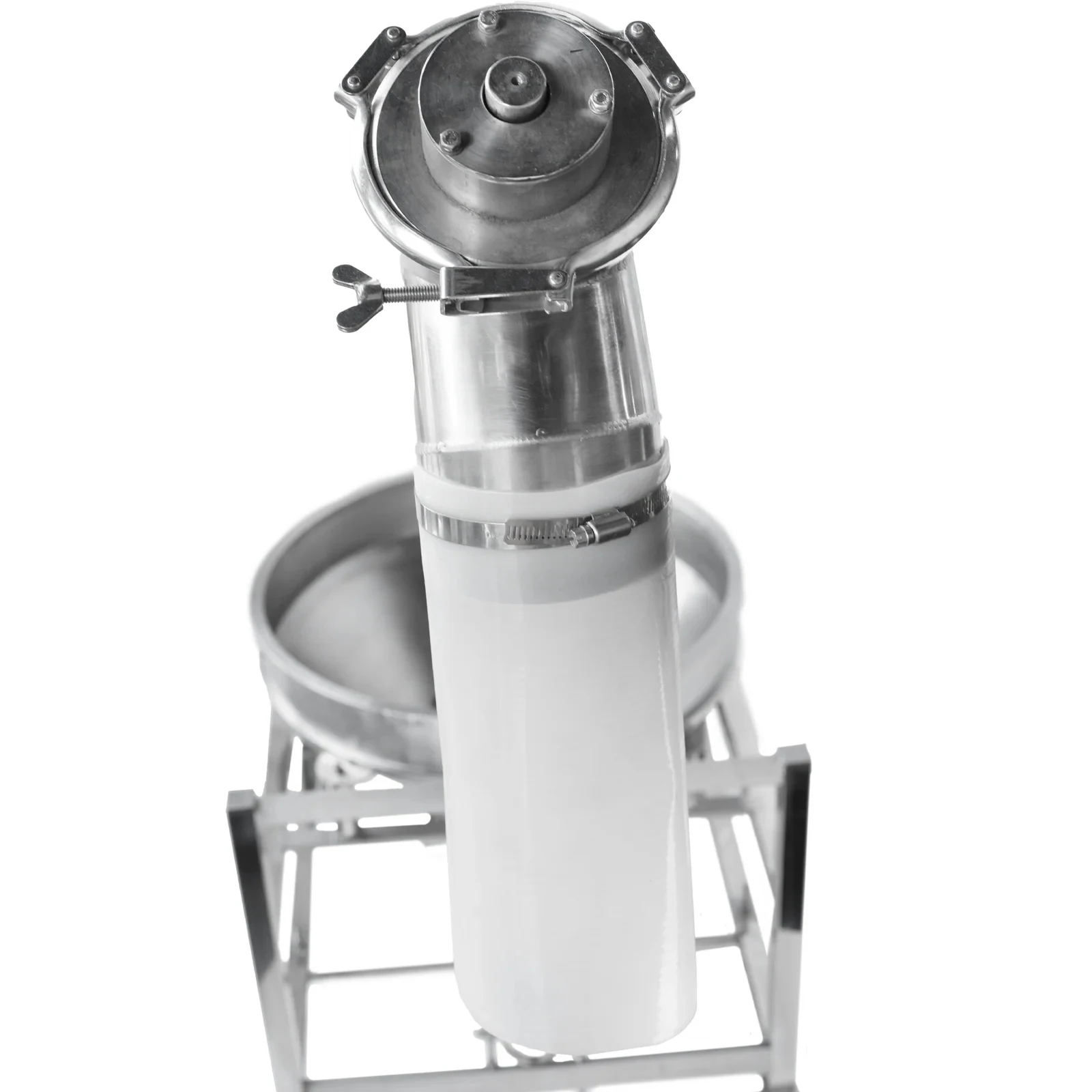 Custom-Designed Inclined Stainless Steel Screw Conveyor, Automatic Feeding System For Transporting Non-Free-Flowing Powdered Pro