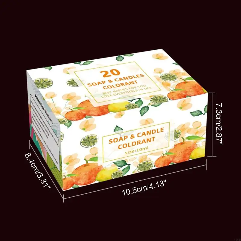 R7uf Soap Dye 20 لون غذاء مركّز للجلد البشرة آمنة قنبلة حمام قنبلة صابون لصناعة الصابون DIY #6