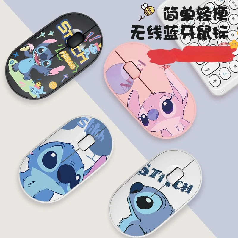 Kawaii Disney Animacja Lilo & Stitch Cartoon Stitch Bezprzewodowa mysz Bluetooth Cichy komputer biurowy Laptop Komputer stacjonarny Uniwersalny