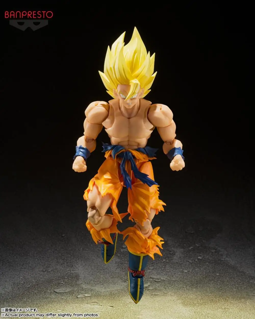 Bandai Dragon Ball Super Saiyan Goku Action Figure - ตํานาน Super Saiyan Edition รูปอะนิเมะของแท้ตุ๊กตาชนิดบรรจุกล่อง
