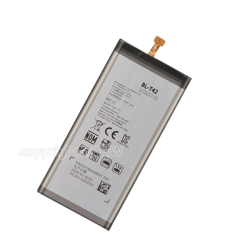 100% Original 4000mAh BL-T42 Battery For LG V50 ThinQ 5G V50ThinQ BL T42 LM-V500 V500N V500EM v500xm With Tools+Tracking number