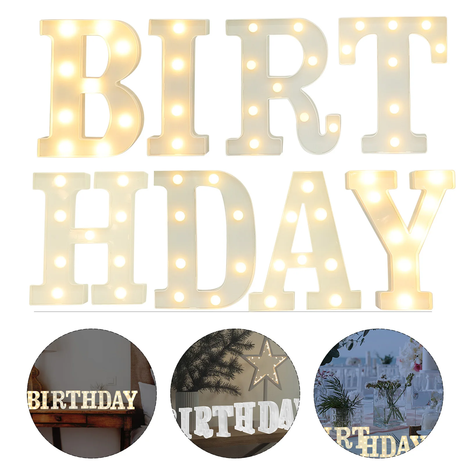 

8Pcs LED Alphabet Lights Sign No Wiring Desk Aesthetic Room Decor Perfect for Special Occasions Decorations for Bedroom