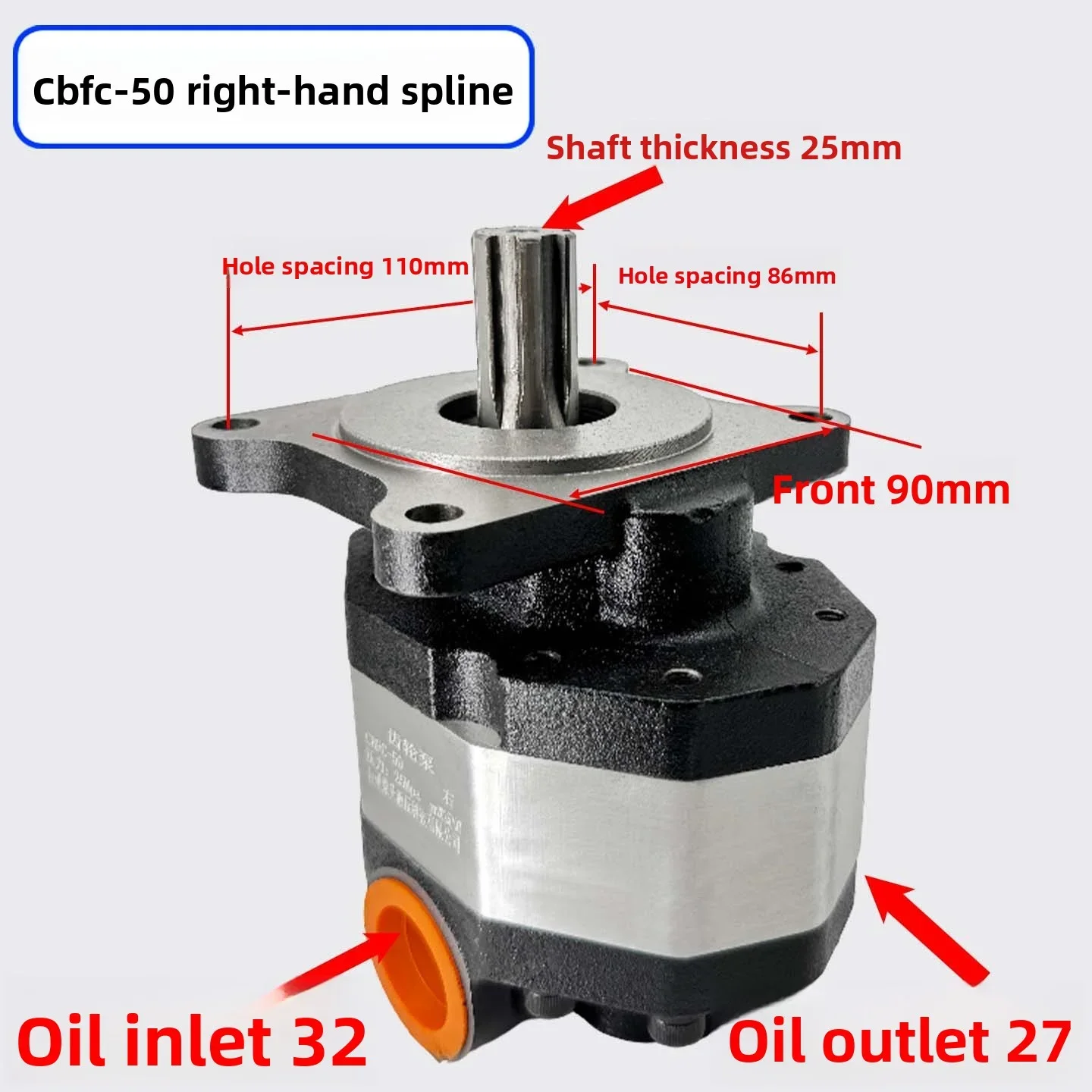 CBFC Gear Pump Hydraulic Pump Traveling Pump 4-Holes Transfer Machine Shovel Gear Pump