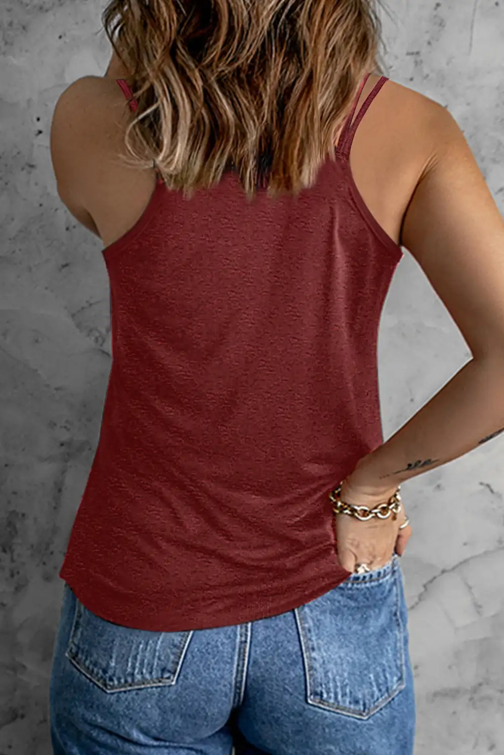 Damen Elegante Lässige V-Ausschnitt Knopfleiste Ärmellose Tanktops Frühling Sommer Locker Sitzende Einfarbige Basic Bluse Hemd Str – Detail 6