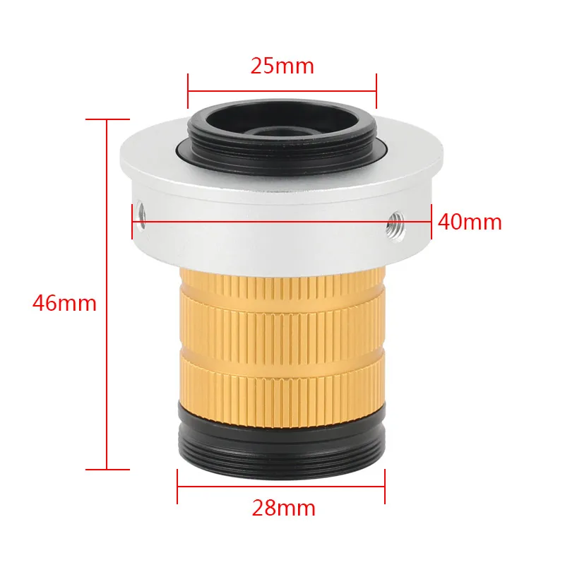 50X 100X High Visual  High Distance Adjustable  Field Industrial Zoom CS C Mount Lens For  HDMI VGA USB Video Microscope Camera