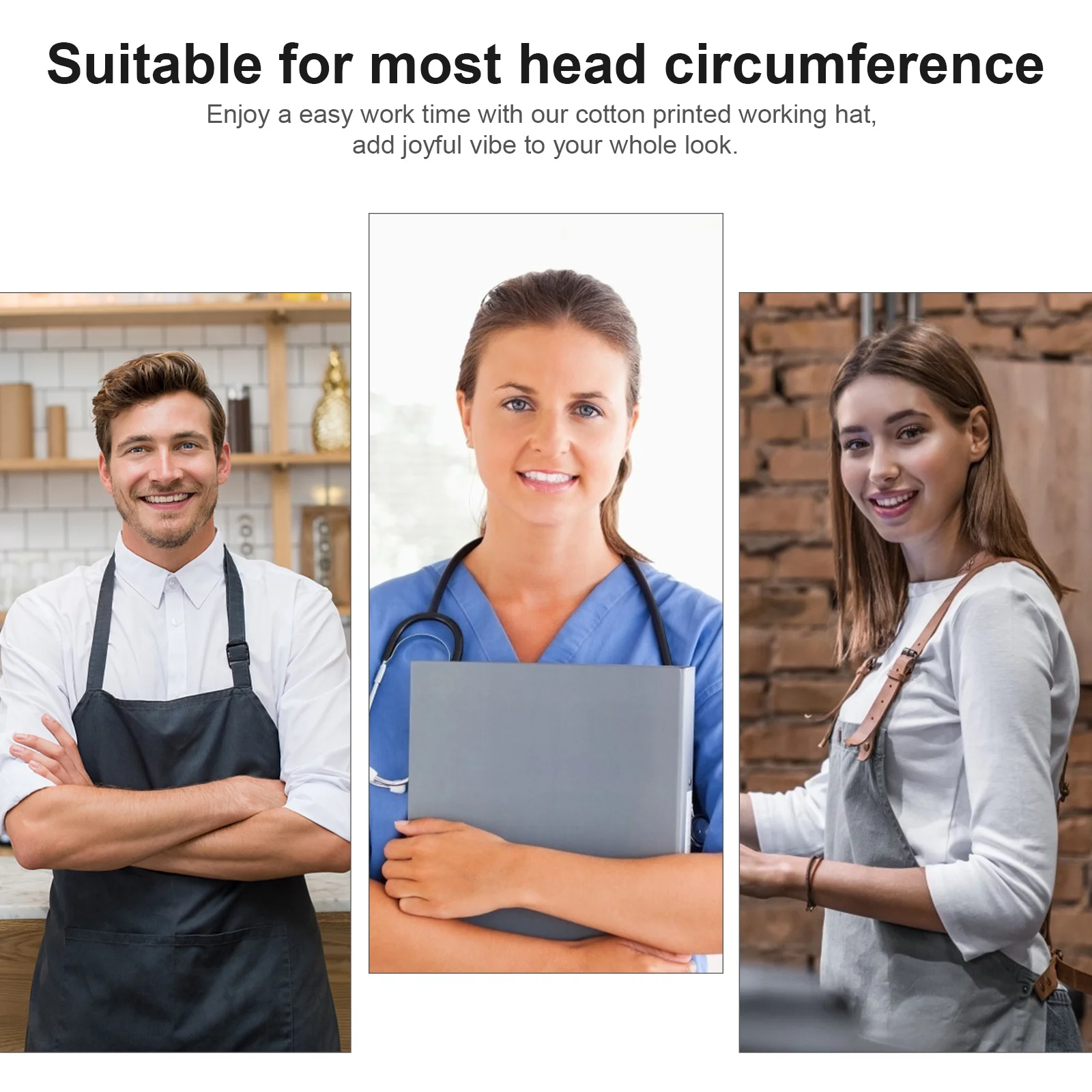 2 stks Chef Keuken Kok Hoeden Hoed Verstelbare Lint Koken Cap Catering Hoed Voor Catering Personeel Baker Uniform Werkkleding