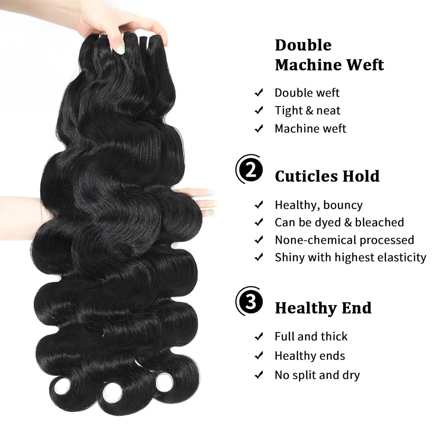 24 26 28 30 Inch Bundles Human Hair Body Wave 1/3 Bundles 10A Body Wave Bundles Human Hair Sew In Brazilian Hair Weave Bundles