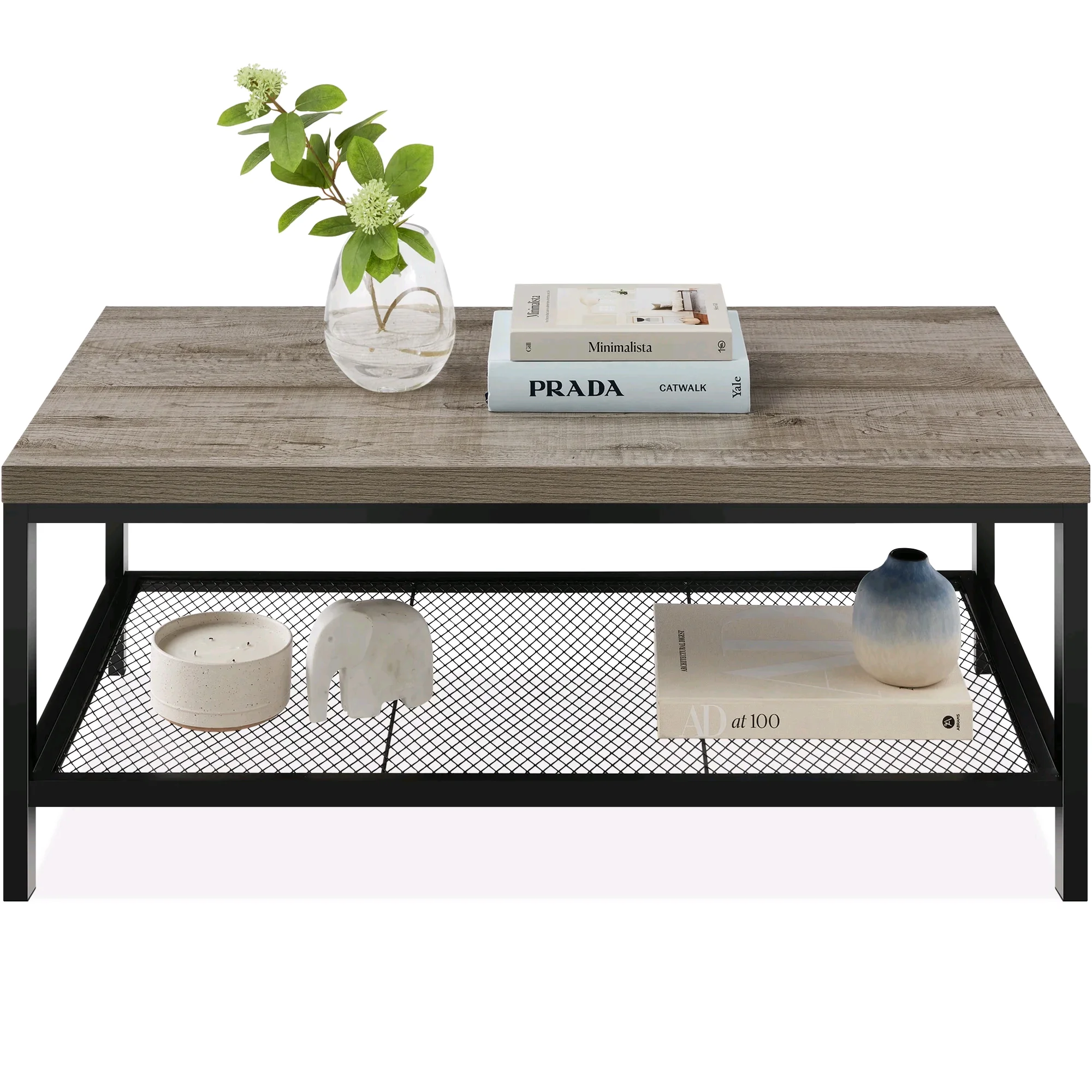 ！@Combohome Manufacture Direct Price Wood Metal Coffee Table Minimalist Style Design