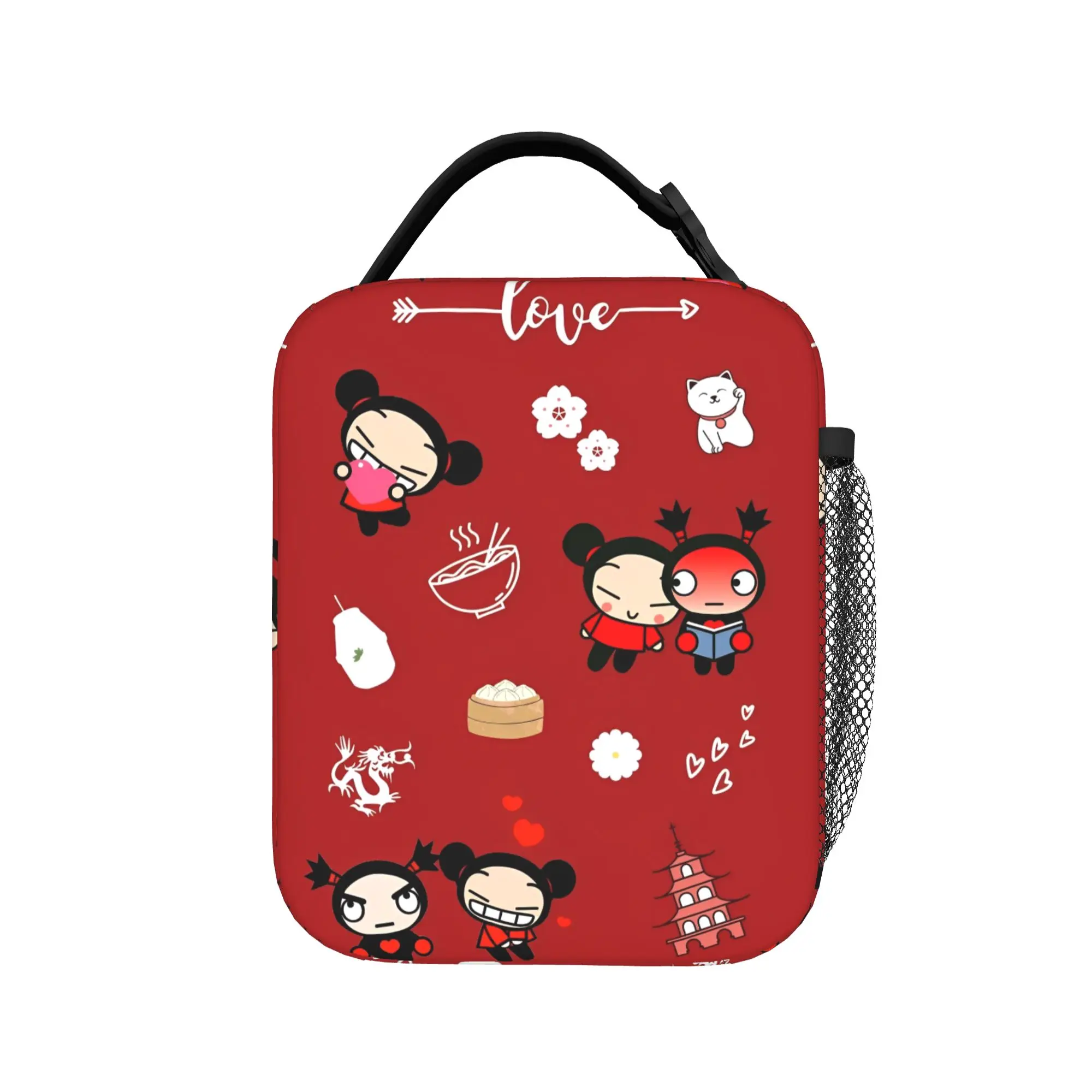 Pucca Love Garu Insulated Lunch Bag Cooler Bag Reusable,Lunch Container  Portable Tote Lunch Box Food Bag School  Outdoor