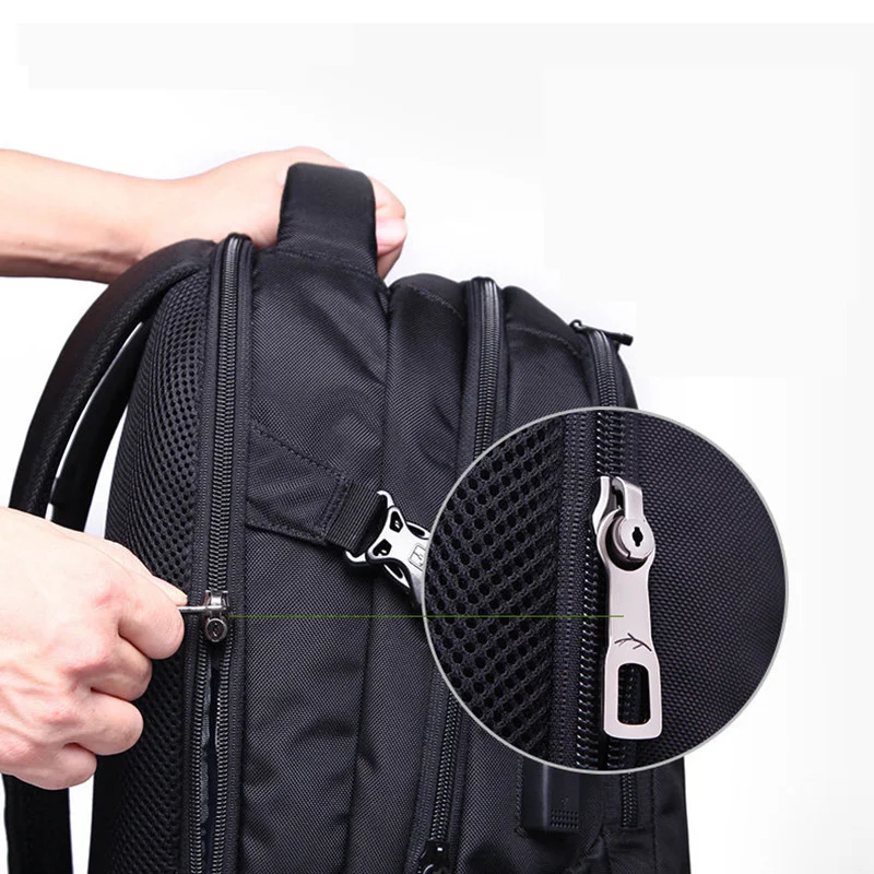 Imagem -05 - Mochila Anti-roubo Suíça Anti-roubo para Homens e Mulheres Bolsa Impermeável para Laptop Notebook Usb Bolsas de Viagem Escolar Negócios Negócios 15.6 17 Polegada