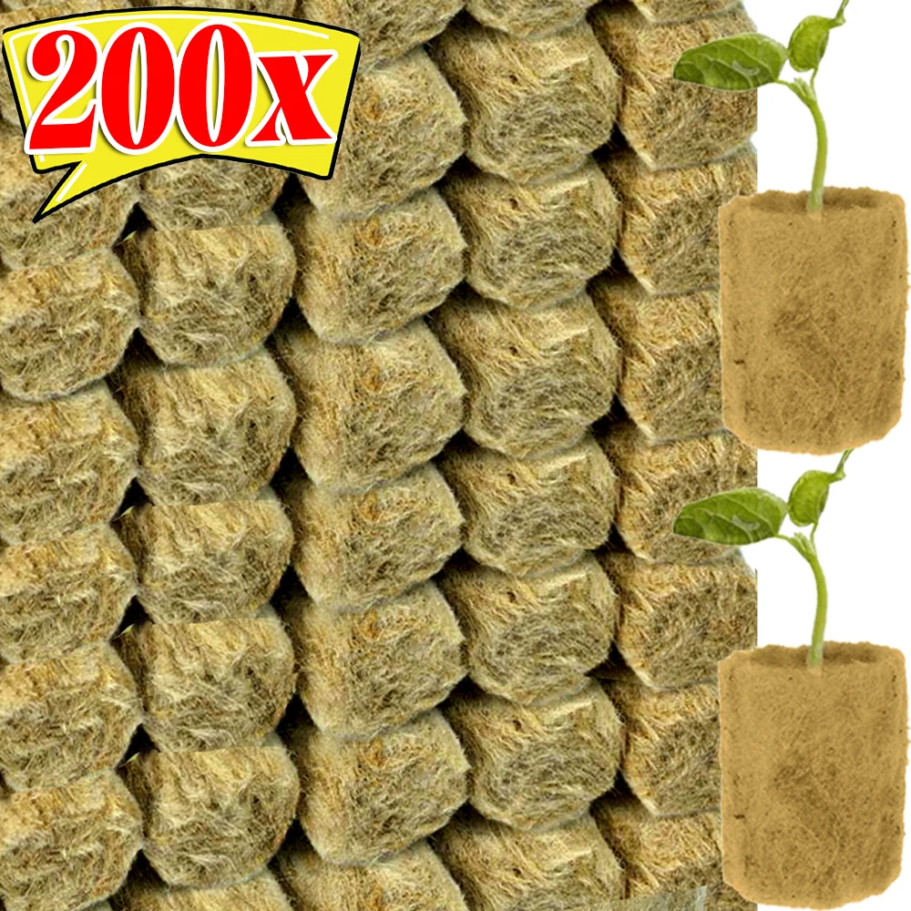 Wholesale Seedling Grow Plug Round Rock Wool Starter Plugs Garden Planting Block Soilless Substrate Pots Hydroponics Cuttings