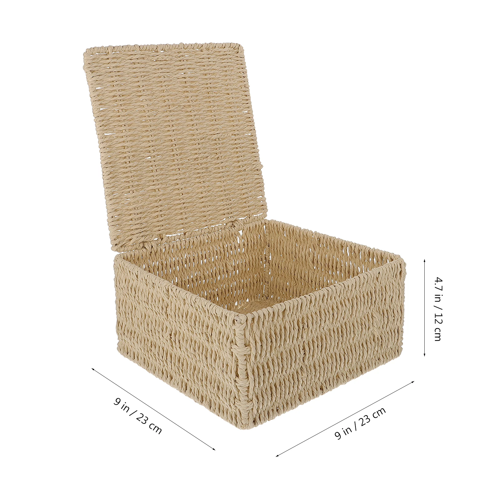 

Storage Box Container Home Manual Basket Household Creative Iron Dorm Desktop Organizer Beige Large Capacity High