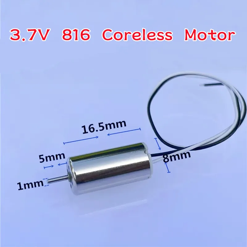 Mini 8mm*16.5mm High Speed Motor DC 3.7V 816 Coreless Motors R/C Plane Drone Aircraft Drone Quadcopter Engine Spare Parts