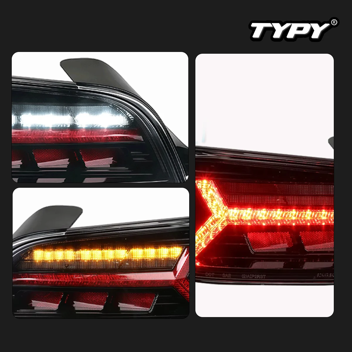 

TYPY New LED Tail Lamp Upgrade Modified For Honda S2000 Taillight 1999-2009 2014-2019 Dynamic Signal Tail Lamp Auto Accessories