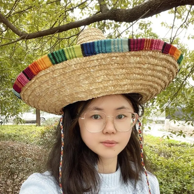 652f Chapeau fièvre mini Mexicains Sombrero Chapeau Paille Sombrero chapeau fête Sombrero