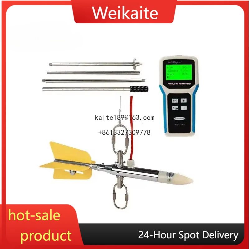 

Portable Digital Water Flow Meter with LCD Display Measures Velocity Level Customizable OEM Options for River Flow Metering