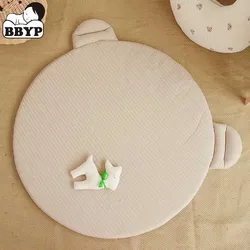 Baby Play Mats Round Floor Soft Cotton Baby Bedding Blanket Cartoon Bear Mat Game Pad Toys For Children Room Nursery Decor