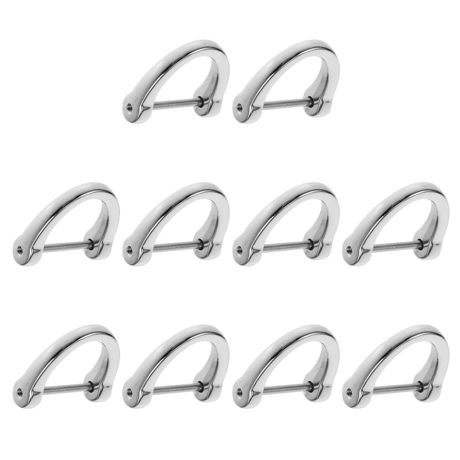 10Pcs Durable D-Shaped Rings Metal Bag Replacement Accessories DIY Purse Strap Buckles Key Holder Suitcase Rings