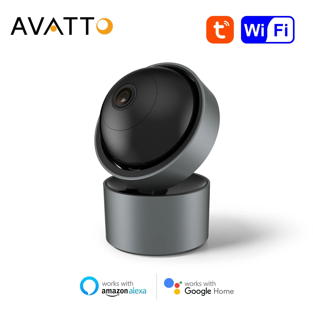 AVATTO Tuya WiFi Smart IP Camera,2MP Full HD,IR Night Version Two Ways Audio Work for Alexa Google Home