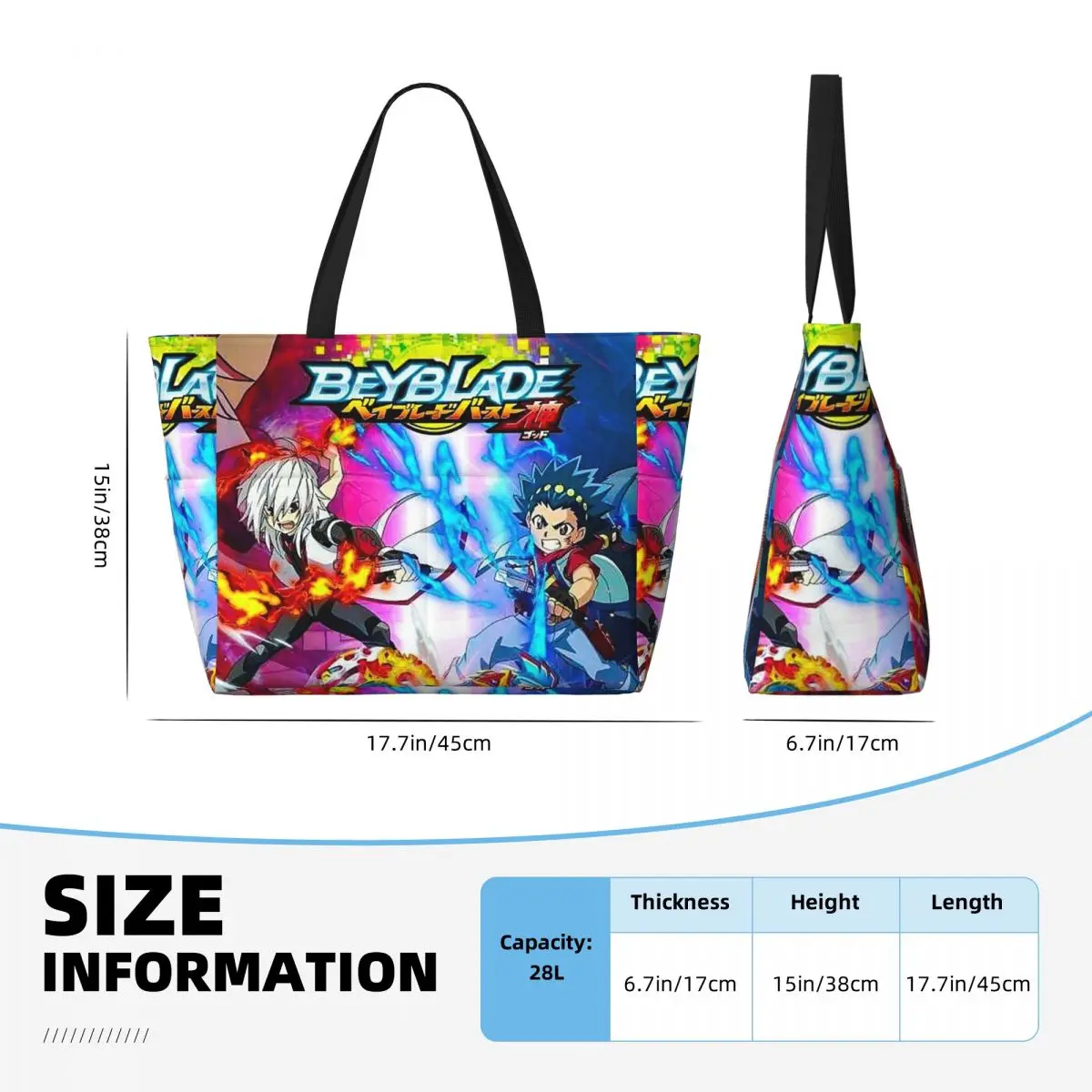 Beyblade Burst Evolution sac fourre-tout de plage Sport Gym Yoga Duffle grand sac fourre-tout femmes sac de voyage sac de Fitness