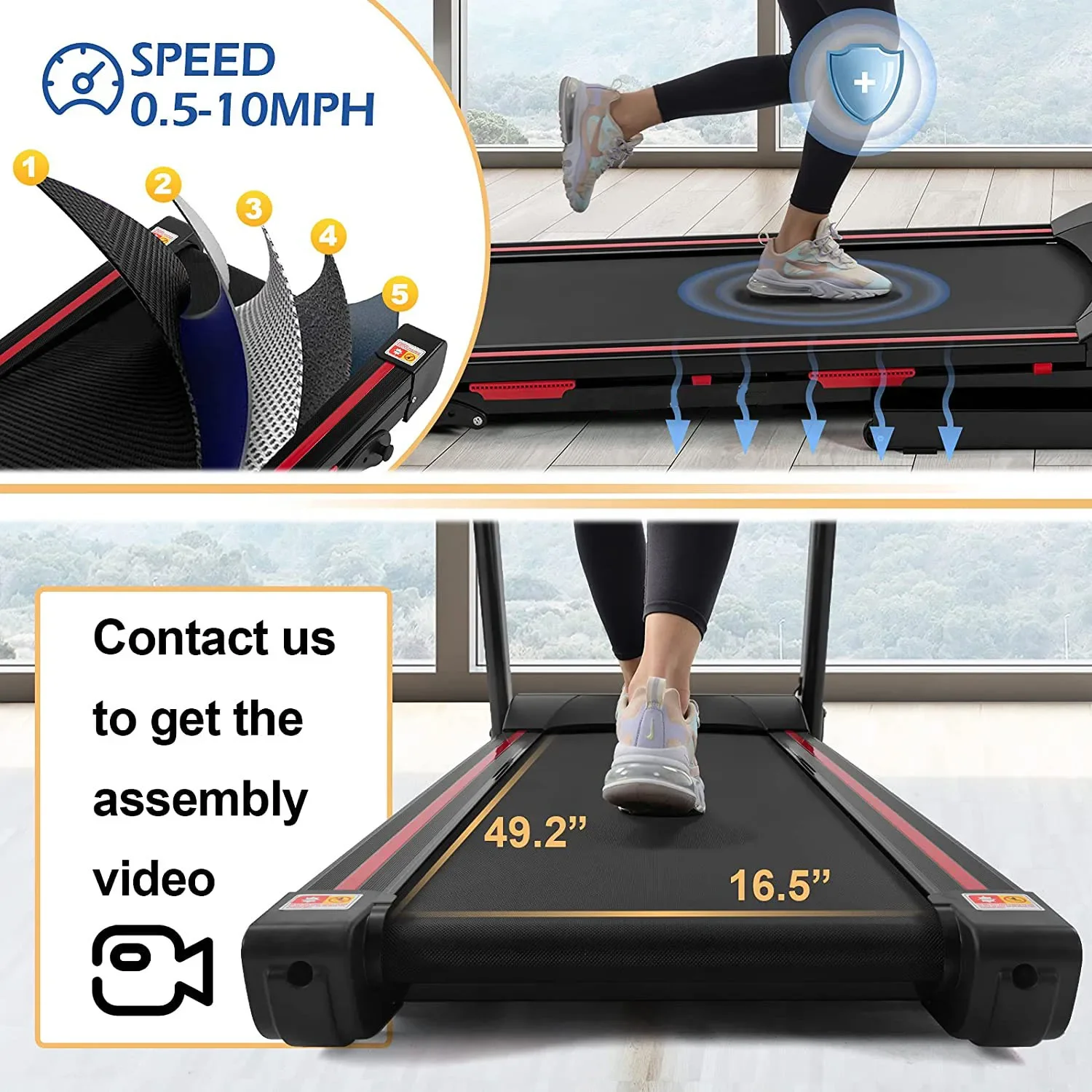 for Treadmill for home use with heart rate