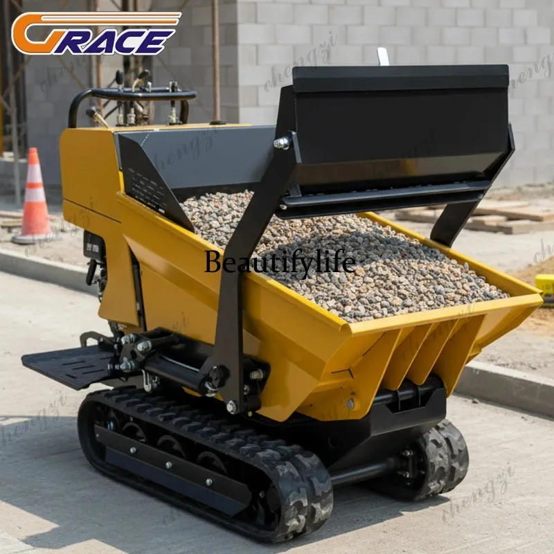 M138 Customize Mini Tracked Dumper Fast Delivery Hydraulic Diesel Dump Truck Multifunctional 500kg Crawler Mini Dumper for Sale