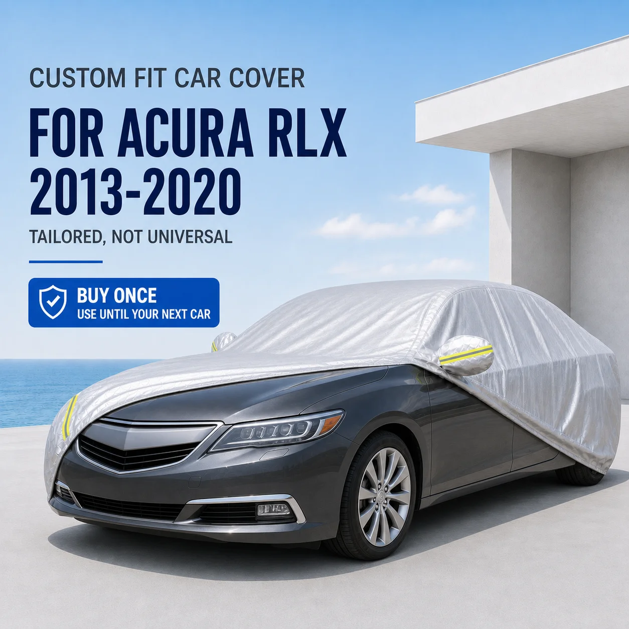For Acura RLX 2013-2020 Exterior Car Cover Custom Fit Car Sun Protector Waterproof Dustproof Car Outdoor Protection