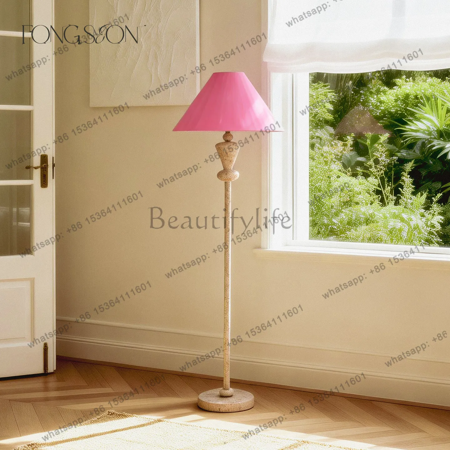 French medieval style floor-to-ceiling luminous object aesthetics living room retro bedroom bedside ornament
