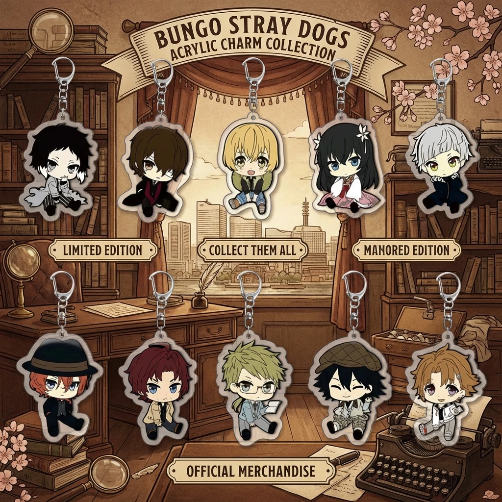 

Акриловый брелок Bungou Stray Dogs с Накадзимой Ацуши и Дазай Осаму, аксессуар-подвеска по мотивам Bungo Stray Dogs, в наличии