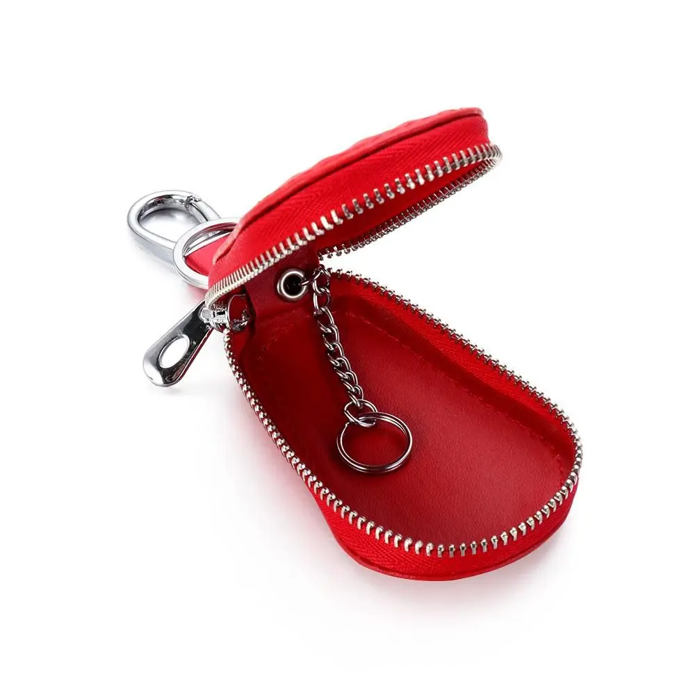 Men Women Coin Purse Housekeeper Holder Keychain Holder Wallet Key Case Genuine Leather Car Key Bags