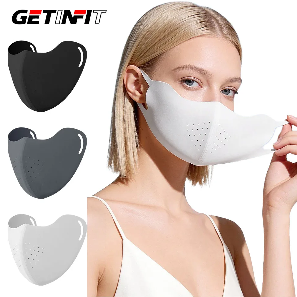 

GETINFIT 1Pcs Sunproof Face Mask 3D Breathable Moisturizing Eye Corner Care UV Protection Ice Silk Summer Outdoor Camping Unisex